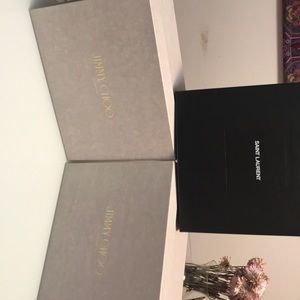 Jimmy Choo and saint laurent shoe boxes